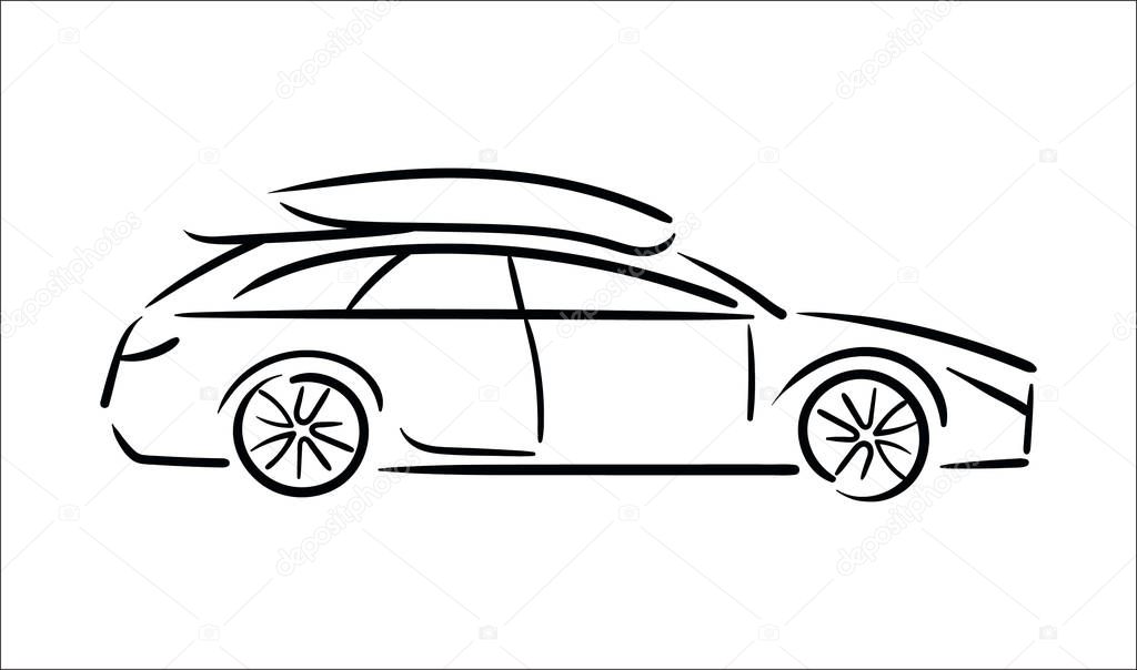 Vector illustration concept of Car icon illustration on white background
