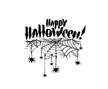 Mutlu Halloween cadı kabak arka plan vektör çizim. Cadılar Bayramı düz tasarım.