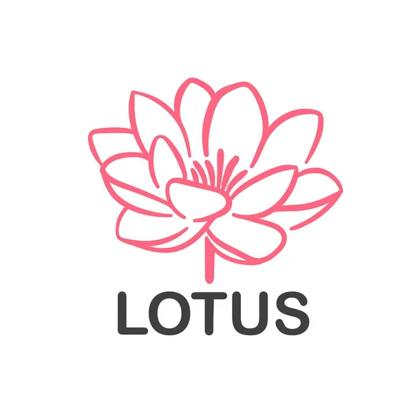 Symbole De Fleur De Lotus Vector Image Vectorielle