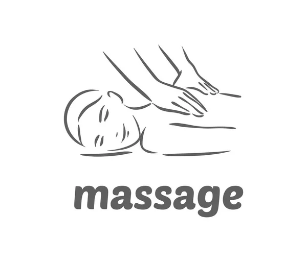 Vector illustration concept of Massage body relax symbol icon on white background — Stock Vector