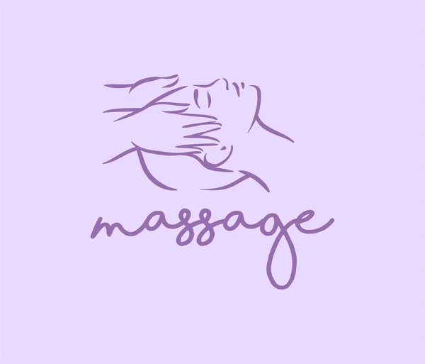 Illustrazione vettoriale concetto di massaggio corpo relax simbolo icona — Vettoriale Stock