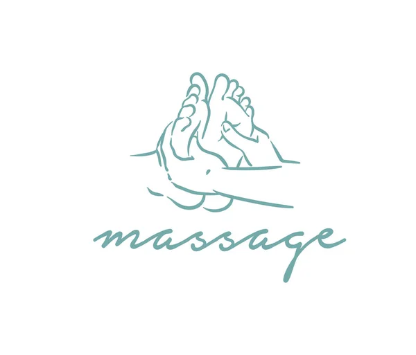 Conceito de ilustração vetorial de corpo de massagem relaxar ícone símbolo no fundo branco —  Vetores de Stock