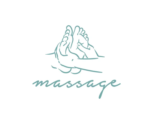 Vektor Illustration Konzept der Massage Körper entspannen Symbol Symbol auf weißem Hintergrund — Stockvektor