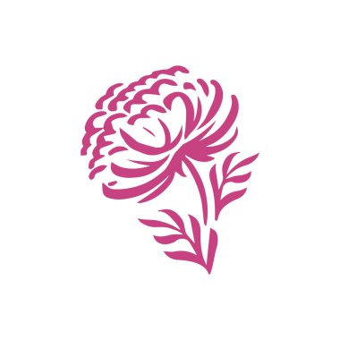 Elle çizilmiş Şakayık çiçekleri beyaz arka plan illüstrasyon izole Vector silhouettes