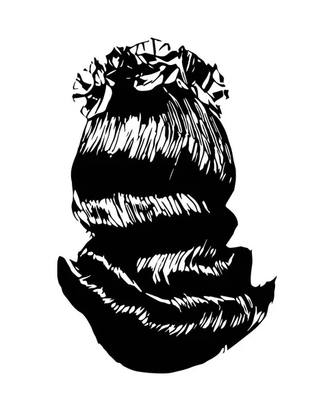 白い背景に分離されたベクトル エレガントなビンテージ レトロ女性波髪型手描きイラスト — ストックベクタ