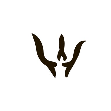 Beyaz arka plan üzerinde kadın vajina simge tasarlamak vektör