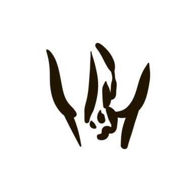 Beyaz arka plan üzerinde kadın vajina simge tasarlamak vektör