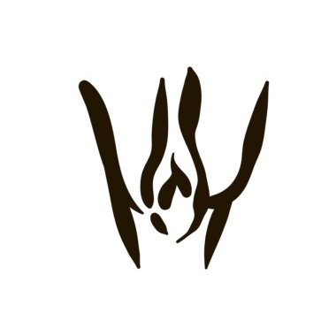 Beyaz arka plan üzerinde kadın vajina simge tasarlamak vektör