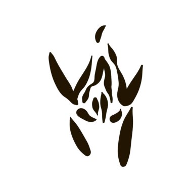 Beyaz arka plan üzerinde kadın vajina simge tasarlamak vektör