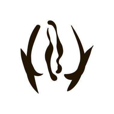 Beyaz arka plan üzerinde kadın vajina simge tasarlamak vektör