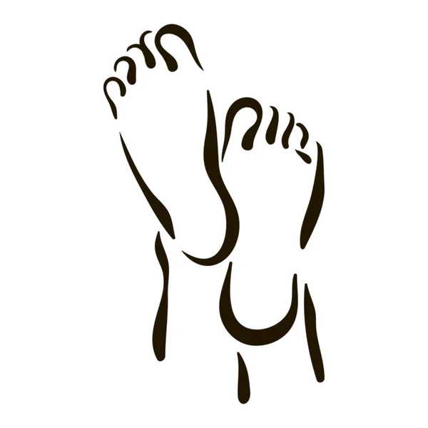 Vektorillustration foot care-ikonen. Kvinna fötter symbol på vit bakgrund — Stock vektor