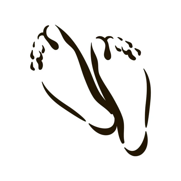 Vektorillustration foot care-ikonen. Kvinna fötter symbol på vit bakgrund — Stock vektor