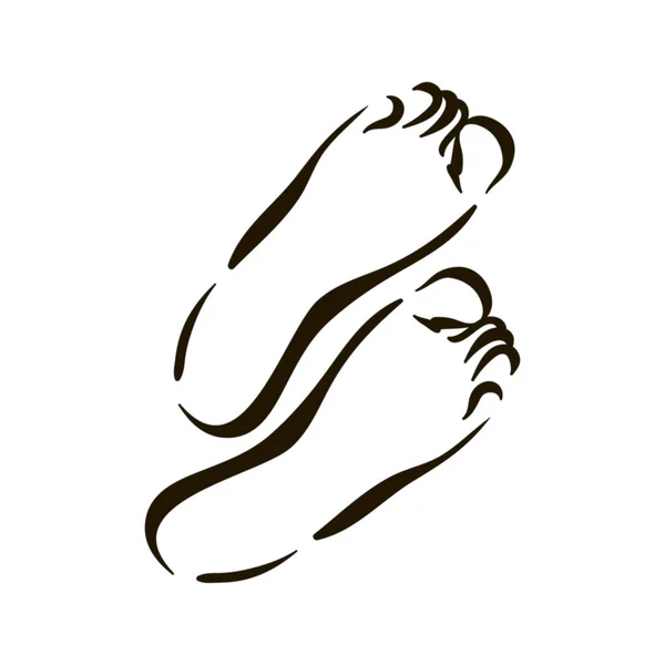 Vektör ayak bakım simge tasarlamak. Kadın ayakları sembolü beyaz arka plan — Stok Vektör
