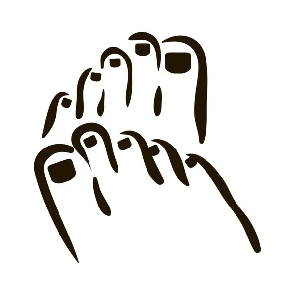 Illustration d'icône de soins des pieds vectoriels. Symbole pieds femme sur fond blanc — Image vectorielle