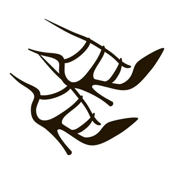 ベクトル女性足ハイヒール アイコン イラスト。白い背景の上のフィート シンボル — ストックベクタ