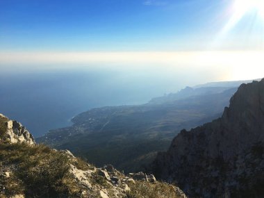 güzel deniz deniz manzarası panorama. Kırım'doğanın kompozisyon