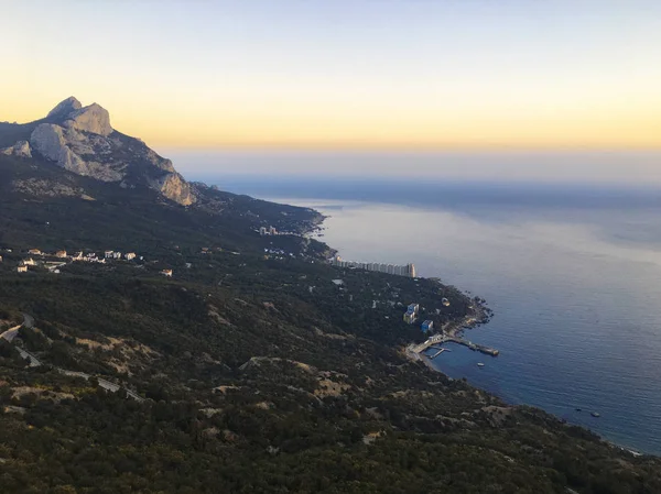Prachtige zee zeegezicht panorama. Samenstelling van de natuur op de Krim — Stockfoto