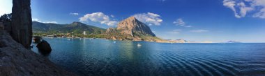 güzel deniz deniz manzarası panorama. Kırım'doğanın kompozisyon