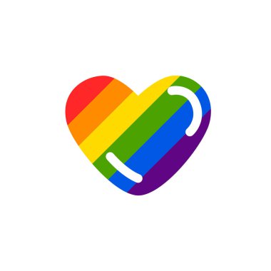 Vektör soyut desen doodles. Elle çizilmiş kalp gurur, sevgi, barış gökkuşağı ile. Eşcinsel geçit sloganı. LGBT hakları sembolü.