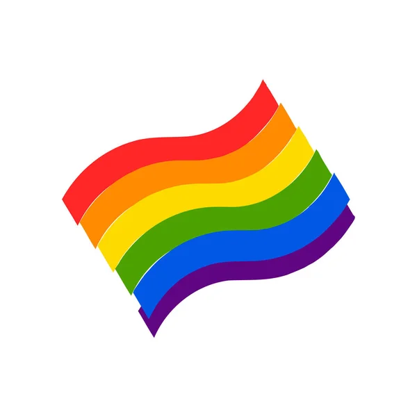Schema di scarabocchi astratti vettoriali. Cuore disegnato a mano orgoglio, amore, pace con l'arcobaleno. Lo slogan della parata gay. Simbolo dei diritti LGBT . — Vettoriale Stock