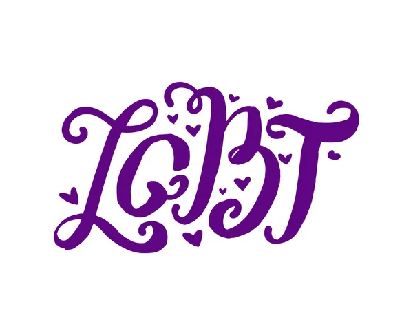 Vector abstrakt doodles mönster. Handskrivna stolthet, kärlek, fred bokstäver med regnbåge. Gay paraden slogan. HBT-rättigheter symbol. — Stock vektor