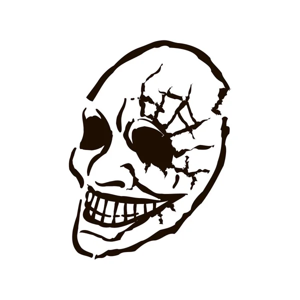Vector dibujado a mano de color negro Carnaval festival máscara sobre fondo blanco — Archivo Imágenes Vectoriales