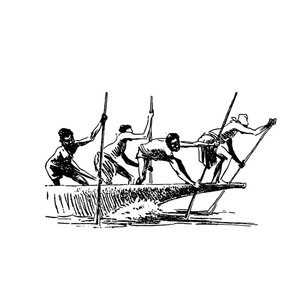 Ilustración vectorial de pueblos indígenas de raza negra de las tribus africanas y aborígenes . — Vector de stock