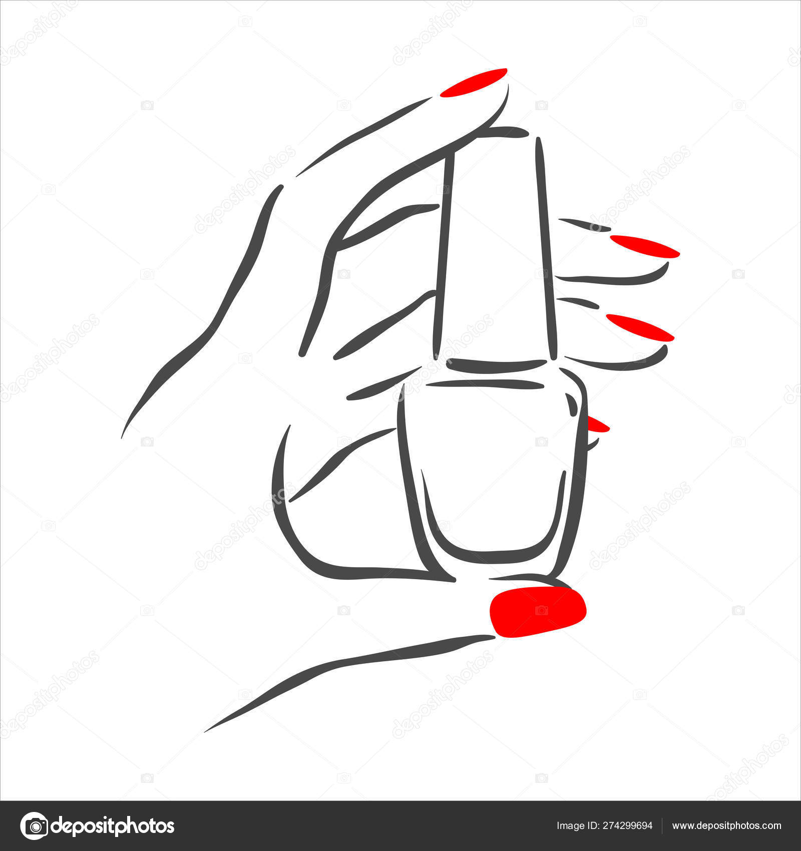 manicure, mão feminina pintando as unhas ou aplicando esmalte 2686903 Vetor  no Vecteezy