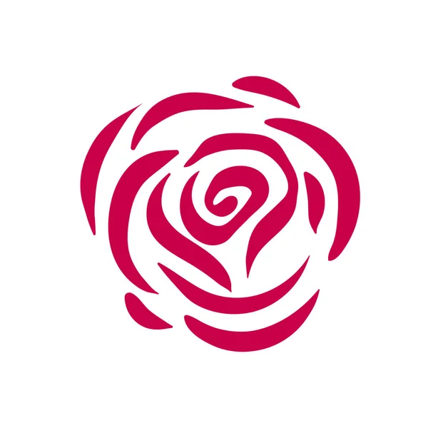 Vector rosa símbolo ilustración sobre fondo blanco — Archivo Imágenes Vectoriales