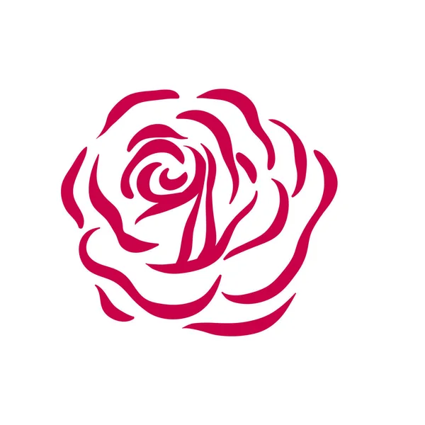Illustration de symbole de rose vectorielle sur fond blanc — Image vectorielle