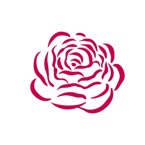Vector rosa símbolo ilustración sobre fondo blanco — Archivo Imágenes Vectoriales