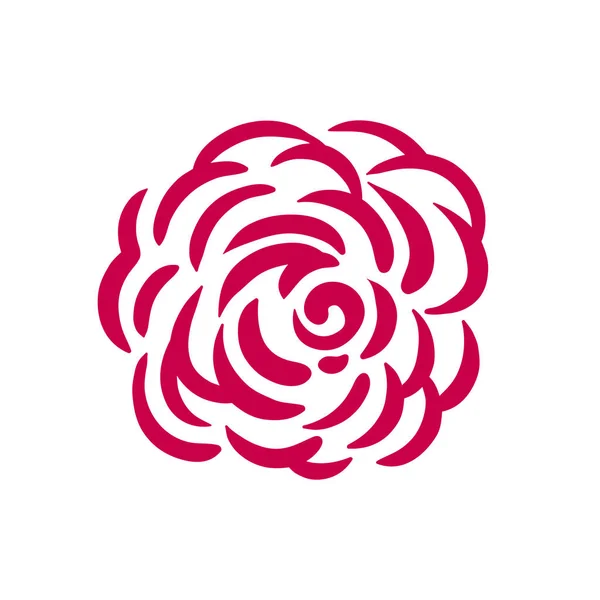 Illustration de symbole de rose vectorielle sur fond blanc — Image vectorielle