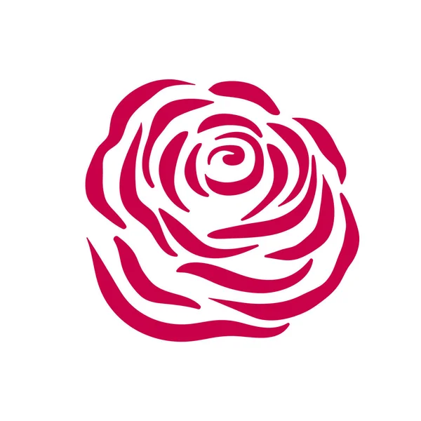 Illustration de symbole de rose vectorielle sur fond blanc — Image vectorielle