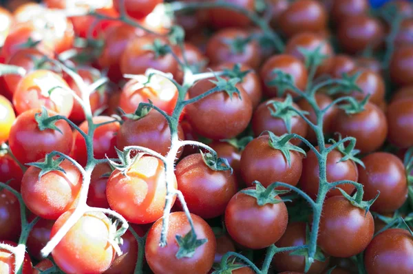 Close up shot of cherry tomatoes in the market