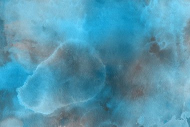 Suluboya mavi arka plan. Dekoratif doku, desen  