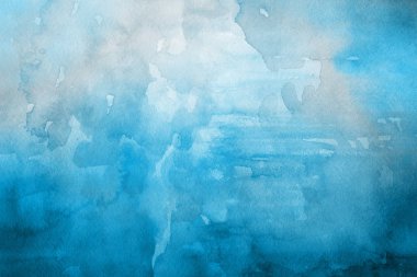  Dekoratif mavi doku. Soyut suluboya arka plan.