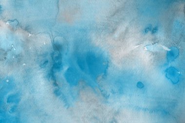  Dekoratif mavi doku. Soyut suluboya arka plan.