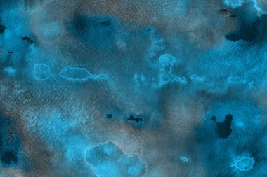  Dekoratif doku. Soyut mavi suluboya arka plan.