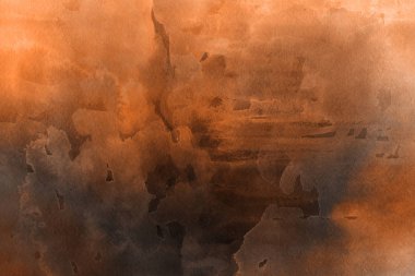 Sulu boya dekoratif doku. Kahverengi arka plan