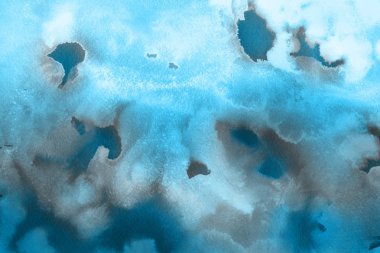  Dekoratif doku. Soyut mavi suluboya arka plan.