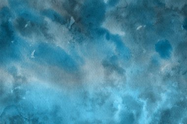  Dekoratif mavi doku. Soyut suluboya arka plan.