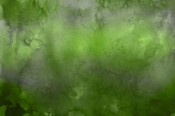 Fundo Aquarela Verde Abstrato Textura Decorativa — Fotografia de Stock