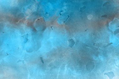  Dekoratif doku. Soyut mavi suluboya arka plan.