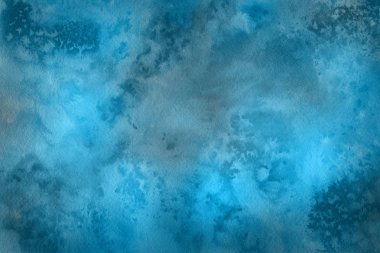 Soyut mavi suluboya arka plan. Dekoratif doku. 