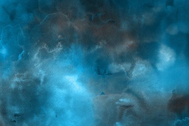  Dekoratif mavi doku. Soyut suluboya arka plan.