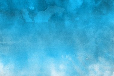  Dekoratif doku. Soyut mavi suluboya arka plan.