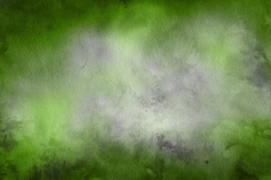 Sulu Boya yeşil arka plan. Dekoratif doku, desen  