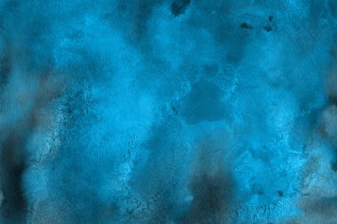  Dekoratif doku. Soyut mavi suluboya arka plan.