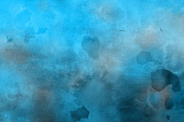  Dekoratif doku. Soyut mavi suluboya arka plan.