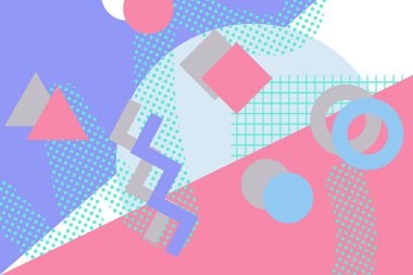 farklı geometrik desen, arka plan-illüstrasyon 